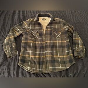 Men’s Freedom Foundry Sherpa Flannel Jacket (Olive)